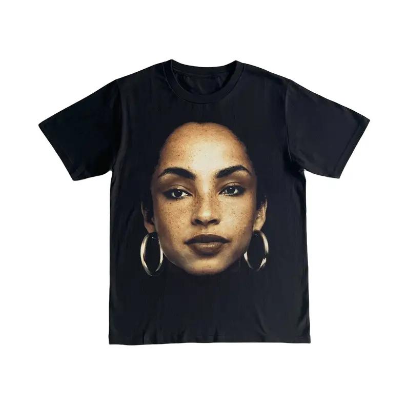 SADE ADU T-SHIRT - Graphic Sade Adu Heavy Cotton Tee Shirt Tshirt Women Streetwear Fit Top