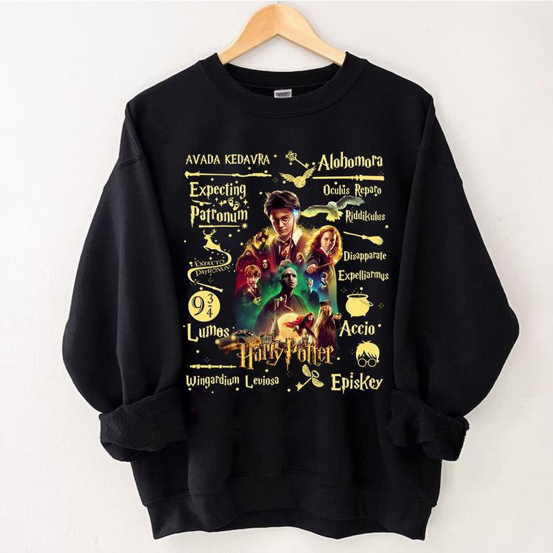 HP Spells Sweatshirt Hoodie Shirt Cotton Menswear Relaxed Fit Sweaters Tee