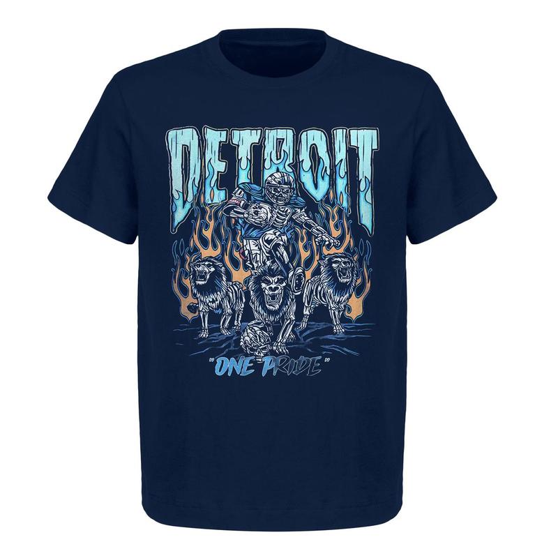 Detroit 'One Pride' Graphic T-Shirt â€“ Limited Edition, Full Cotton, Comfortable & Stylish American Football Merch - Classic Sport Graphic Tees - Unise