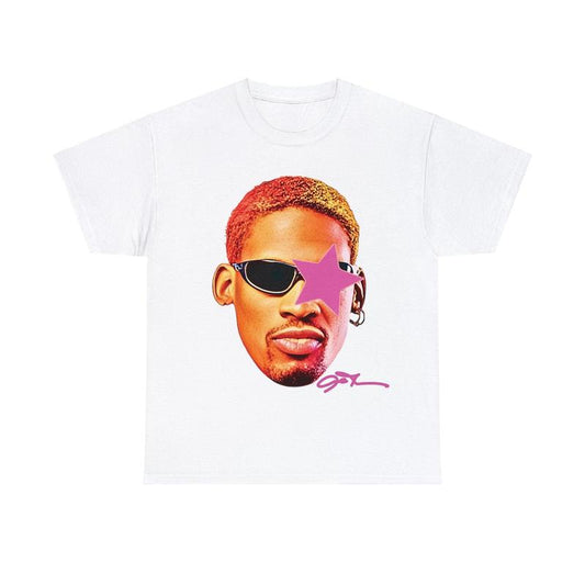 Rodman Inspired Vintage Graphic T-shirt Heavy Cotton Tee Basketball Sreetwear 90s Styled Shirt Size S-3XL