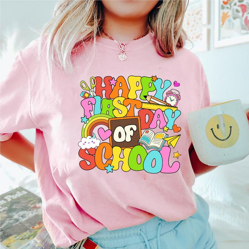 Happy First Day Of School Shirt, Teacher Gift, First Day of School Shirt, Back To School Shirt, 1st Day of School Shirt, Gift For Teacher, Teacher App