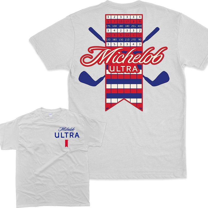 Golf Michelob Ultra Front Back Print T-shirt For Men For Women, Couple Sport Trendy Shirt