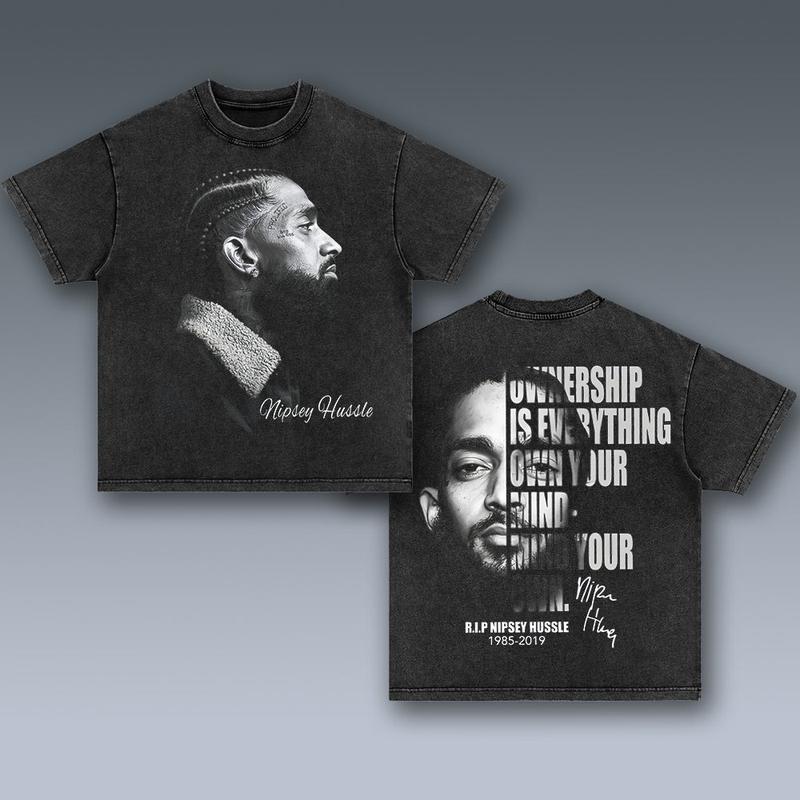 NIPSEY HUSSLE 2 SIDES Cotton Vintage Shirt To Match Sneaker Hiphop Clothing Rapper Merch Shirt, Hiphop Tour Concert 2024, Gift For Fan Y2K Aesthetic H