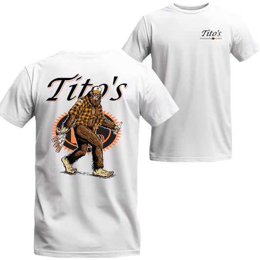 Bigfoot Titos Handmade Vodka 2 Sided Graphic Printed Shirt, Unisex T-shirt For Men, For Women, Best choice, Menswear Top Underwear Tshirt