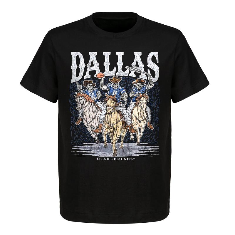 Dallas Football The Deadman Cowboys Graphic T-Shirt â€“ Heavy Cotton, Unisex Top for Men & Women, American Football Team Shirt, Premium Fabric