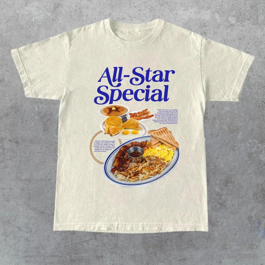 All-Star Special  Breakfast T-Shirt, Unisex Graphic t-shirt, Cotton T-shirt S-5XL, Gift for Friend