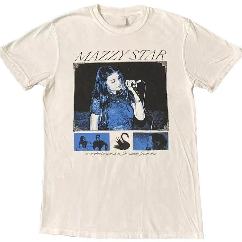 MAZZY STAR band Short Sleeve Cotton White T-Shirt Streetwear unisex cotton T-Shirt