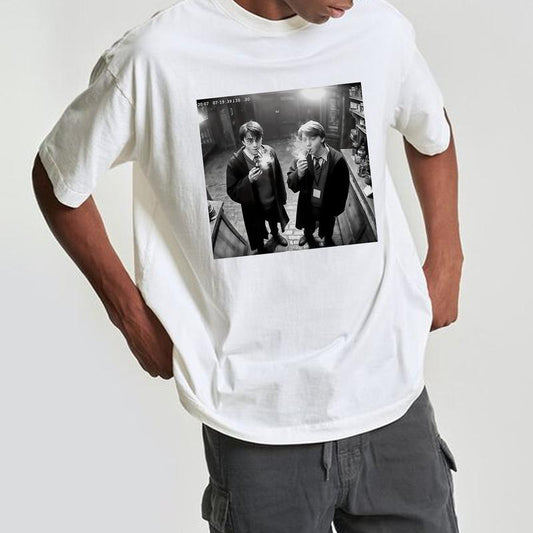 HP And Ron Sm00king Unisex Sweatshirt Hoodie Shirt Cotton Relaxed Fit, Hogwarts T-Shirt