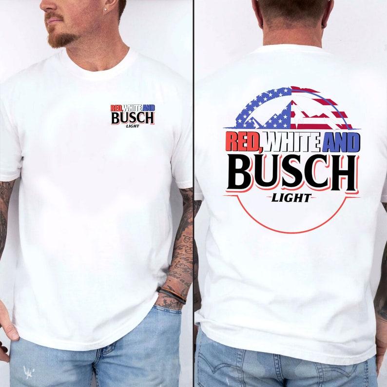 Busch Light T-Shirt, Busch Light, Beer Tee, Joe Dirt Merica July 4th Shirt, Independence Day, Casual Graphic Round Neck T-shirt for Summer, Fashion To