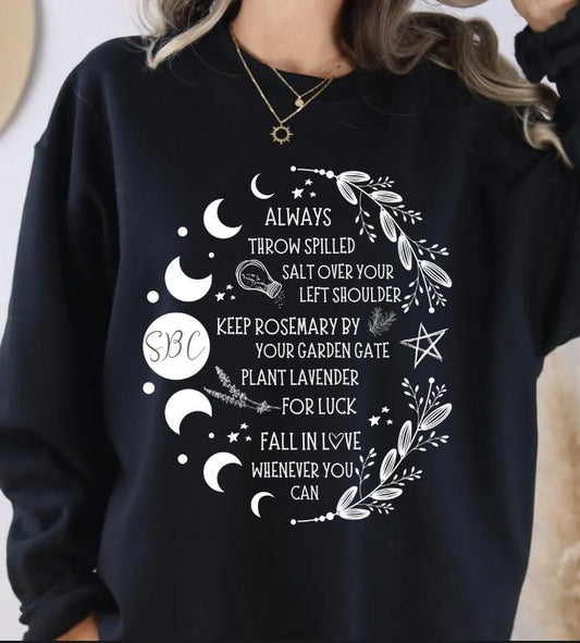 Practical Magic Salt Rosemary Lavender Love Sweatshirt Casual Pullover