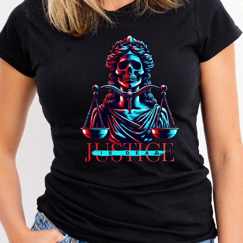 Justice T-Shirt Everyday Comfortable Cotton Breathable Top Soft Womenswear Casual t shirt