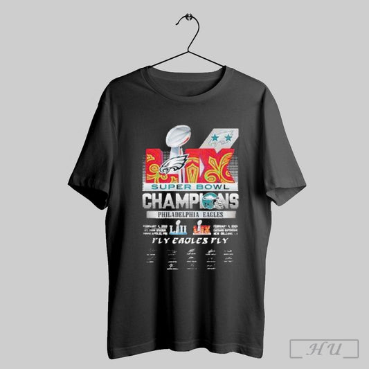 Philadelphia Eagles Nfl Lix Super Bowl Champions Fly Eagles Fly Signatures Shirt Sweatshirt
