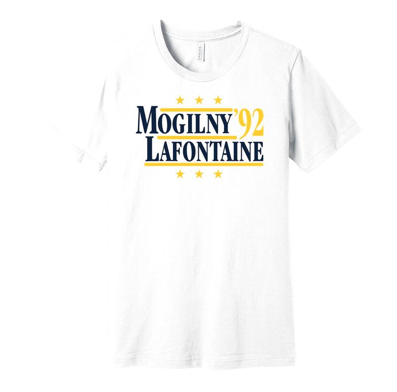 Mogilny &Amp; Lafontaine '92 - Political Campaign Parody Tee - Hockey Legends For President Fan Shirt S M L XL XXL 3XL Lots Of Color Choices, Unisex C
