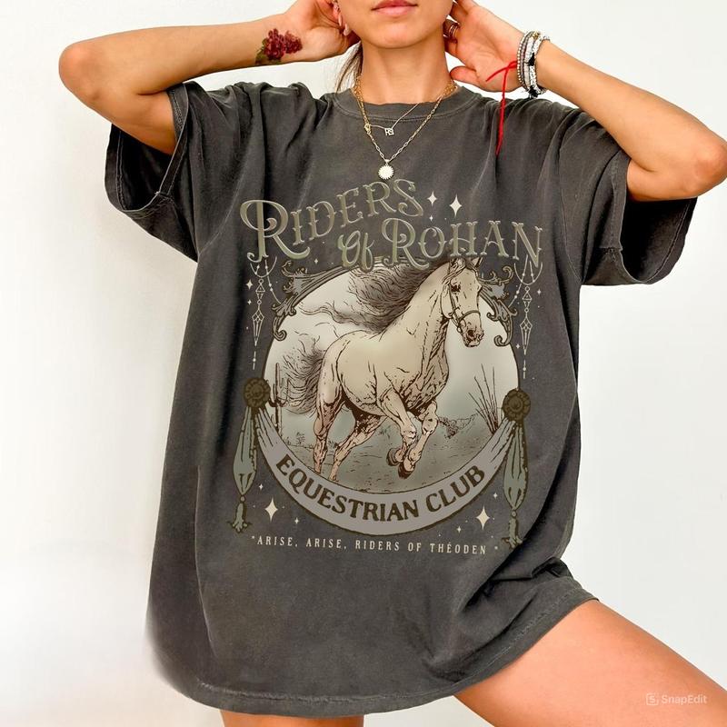 Riders Of Rohan Equestrian Club T-Shirt, Lotr Fantasy Merch, Lotr Jrr Tolkien Book Lover Gift, Bookish Shirt, Geek Gift, LOTR T-Shirt