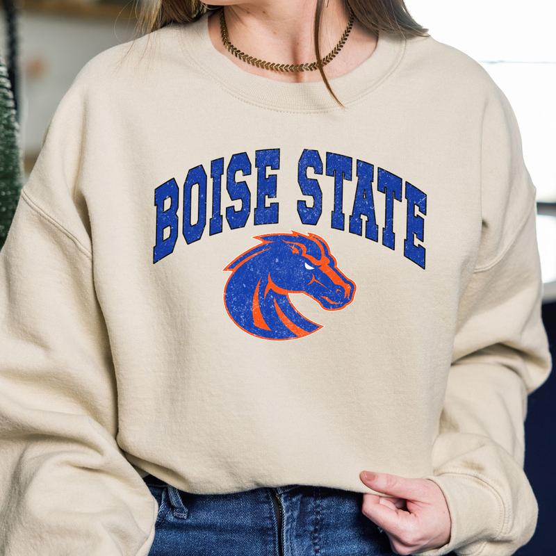 Boise State Broncos Vintage Football NCAA Trendy Sweatshirt, Boise State University Unisex Football NCAA Shirt, Gift For Men, Gift For Girls, Crewneck