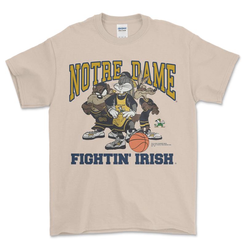 1994 Notre Dame Fightin' Irish Looney Tunes T-Shirt, graphic vintage sports tees for men