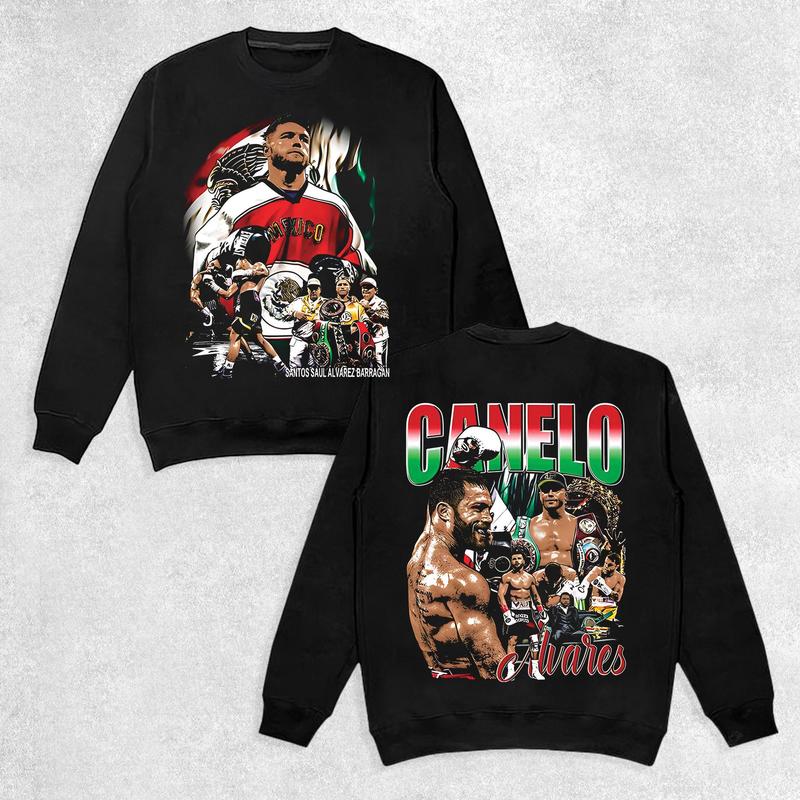 CANELO-SAUL ALVAREZ TEE ,Boxing T-shirt, Fighter Tee, Boxer Shirt, Sports Shirt, Vintage Boxing Tee, Graphic Boxing Champ T-Shirt Hoodie Sweatshirts