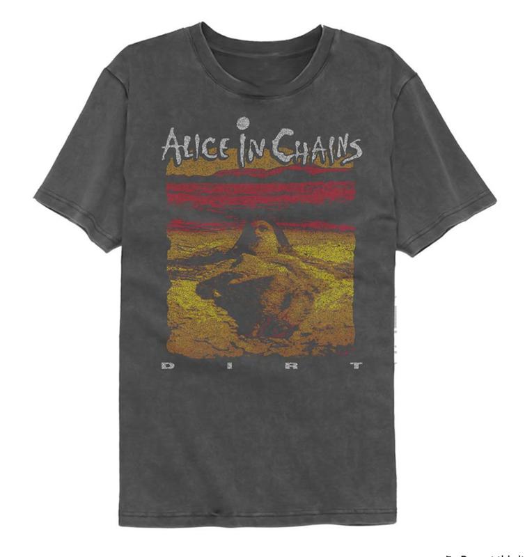 Alice In Chains Dirt Album Art Black T-Shirt Menswear Tops Underwear Tshirt Streetwear Tropical Crewneck Round Neck Shortsleeve Human