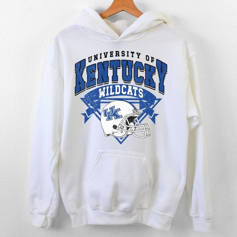 Kentucky Wildcats Vintage NCAA Sweatshirt, Unisex Wildcats Football Shirt, Classic Sport Hoodie for Fans, Cotton Casual T-Shirt, Clothing