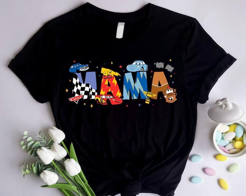 Cartoon Cars Mama Shirt, Lightning McQueenn Tow Mater Mommy Shirt, Mom T-Shirt, Mother's Day Shirt, Holiday Momma Shirt Unique Casual Design Sweatshir