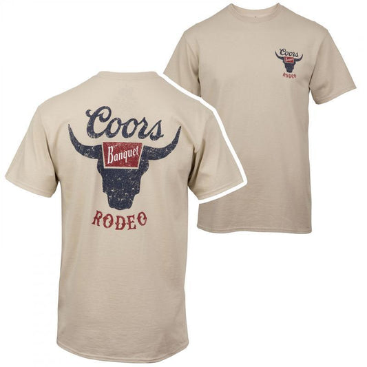 Coors Banquet Rodeo Logo Distressed Front and Back T-shirt, Gildan Unisex Tee, Coors Rodeo T-shirt