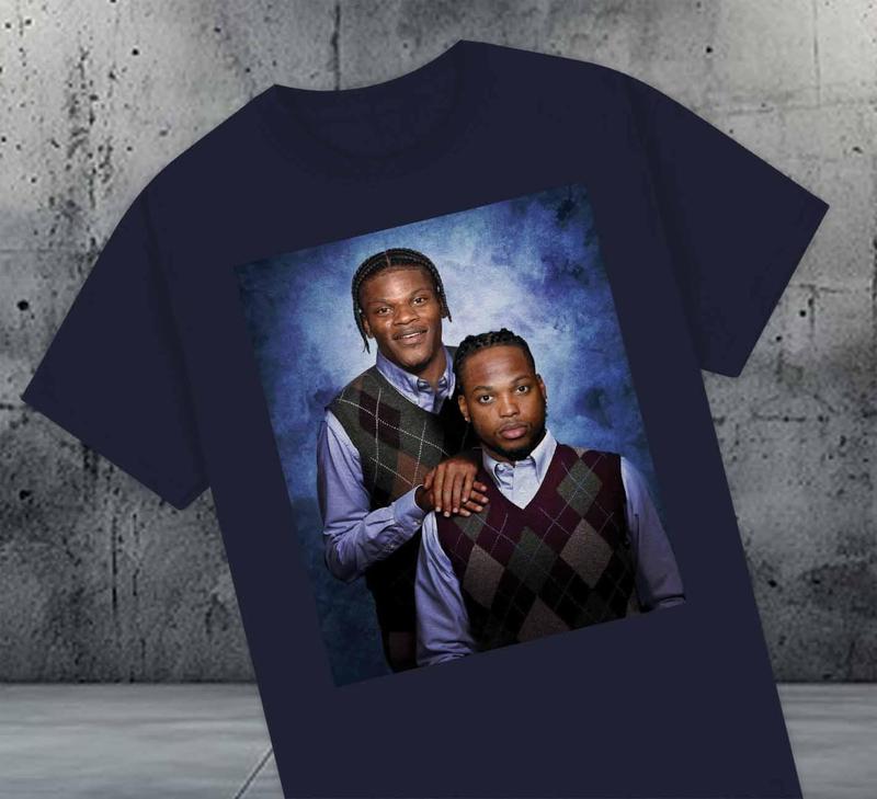 Lamar Jackson Derrick Henry Shirt, Ravens Football Tees, Baltimore Dynamic Duo Unisex TShirt, Gift For Ravens Fan