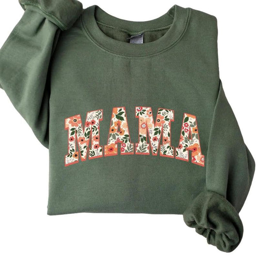 Floral Mama Sweatshirt and Hoodie, Cute Mom Sweatshirt, Mother's Day Gift, Mommy Shirt, New Mom Gift, Gift for Mother, Mama Shirt