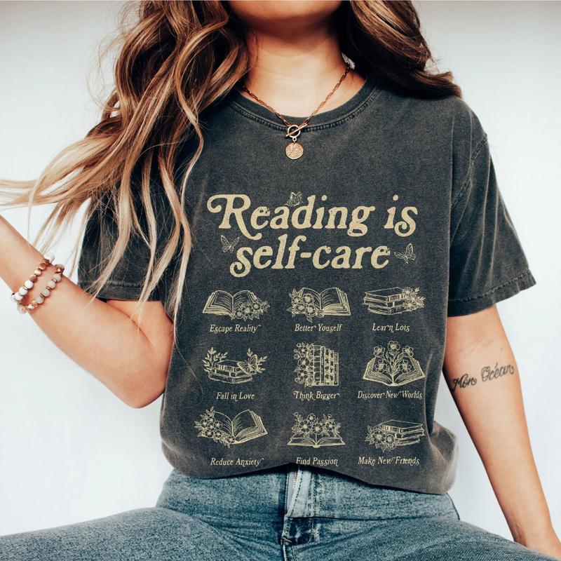 Reading Is Self Care Shirts, Book Lover Shirt, Shirt For Women, Read More Books Shirt, Gift For Book Lover, Bookish Mental Health Shirt, Mental Health