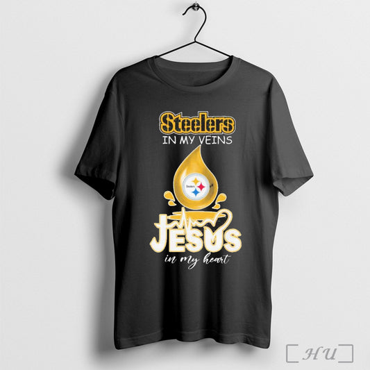 Pittsburgh Steelers In My Veins Jesus In My Heart 2025 T Shirt Sweatshirt