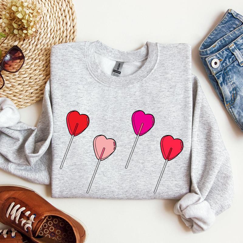 Valentine's Candy, Lollipop, Sweet Heart, Sweatshirt, Valentine's Day