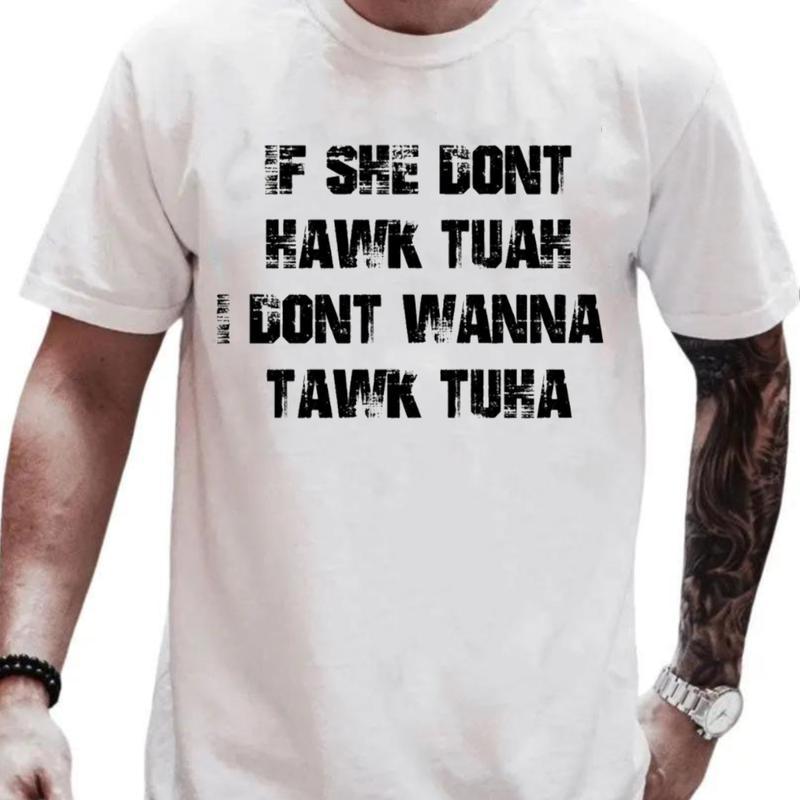 Hawk Tuah Spit On That Thing T-Shirt Unisex Fabric Cotton Collar