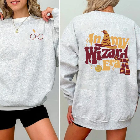 HP 2 Sides Wizard Sweatshirt Hoodie Shirt, gift for fan Cotton Fit Womenswear