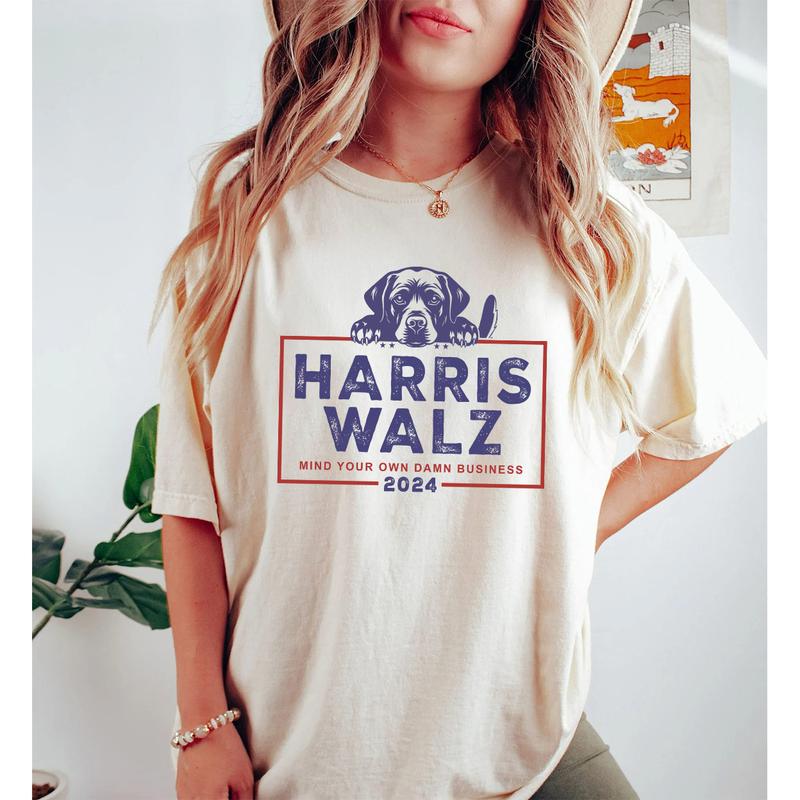 Harris Walz 2024 Dog Shirt, Kamala Harris, Tim Walz Kamala Harris Tee, Holiday Gift, Kamala For The People, Vice President