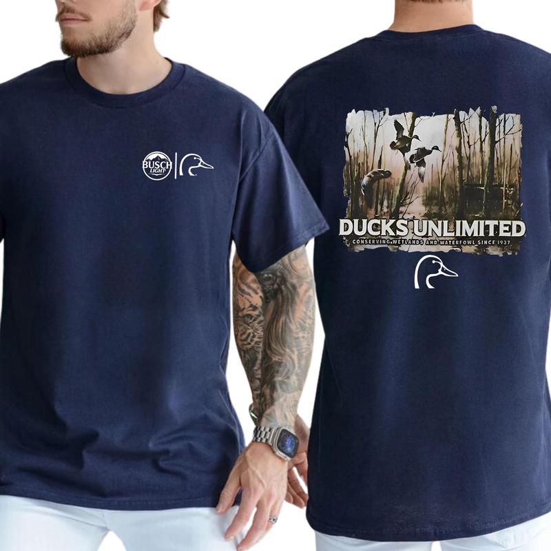 Busch Light Ducks Unlimited Shirt T-Shirt, Hunting Tee Shirt, Gift For Men, Love, Athletic, Casual Menswear, Classic Cotton Top