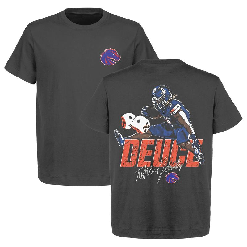 Hei2Man Ashton Jeanty Signature Deuce Graphic T-Shirt  Heavy Cotton  Men's & Women's Retro American College Football Shirt