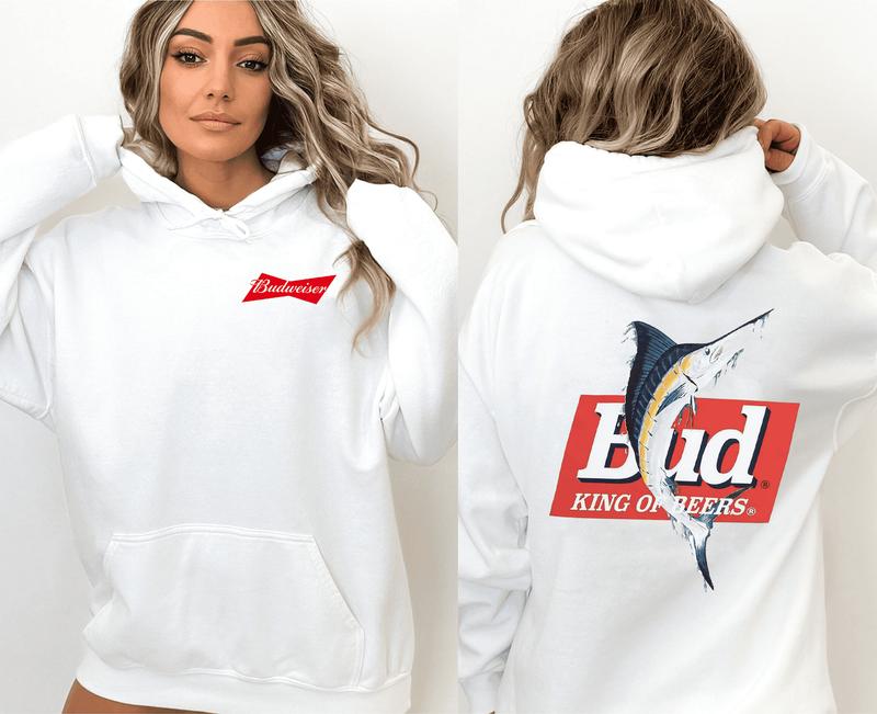 Budweiser King Of Beer Shirt, Bud Beer Fishing T Shirt, Budweiser Collab Shirts