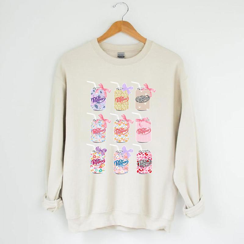 Dr Peper Bow Sweatshirt - Cute  Pink Bow Sweatshirt Unisex Classic Cotton