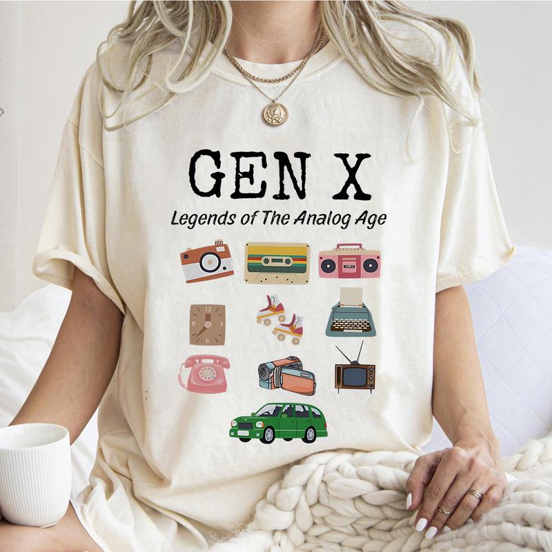 Gen X Shirt Nostalgia 90s T-Shirt Unisex Classic Cotton