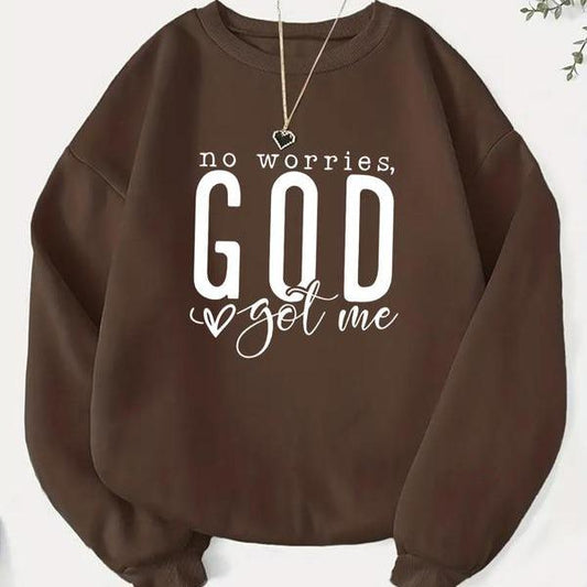 No Worries God Got Me Unisex Christian Sweatshirt, Gift for Her, Gift for Him, Religious Tee, Jesus Apparel