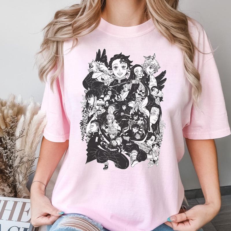 Demon Slayer full characters t-shirt, Demon Slayer main characters shirt, Kimetsu No Yaiba t-shirt, anime sweatshirt hoodie, Tanjiro shirt, Rengoku t-