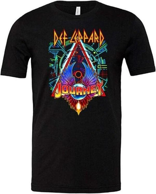 Def Leppard Journey T-Shirt Collar Cotton Fabric