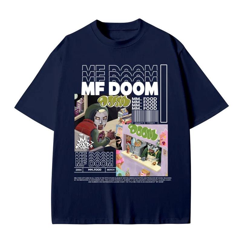 MF Doom T-Shirt Vintage Retro Mask Doomsday Shirt Cotton Menswear