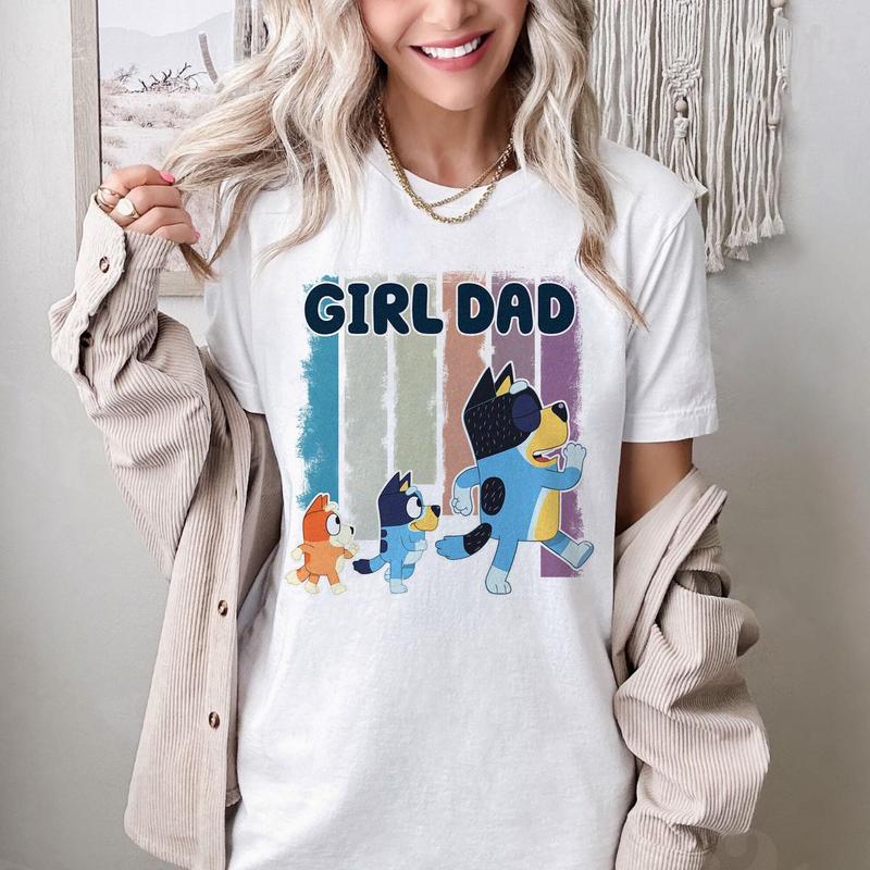 Retro Bluey Family Shirts Family Matching T-Shirts, Sweatshirt Unisex - Pick Your Color - Diverse Style Selection - Work From Home Wear - All Sizes Of