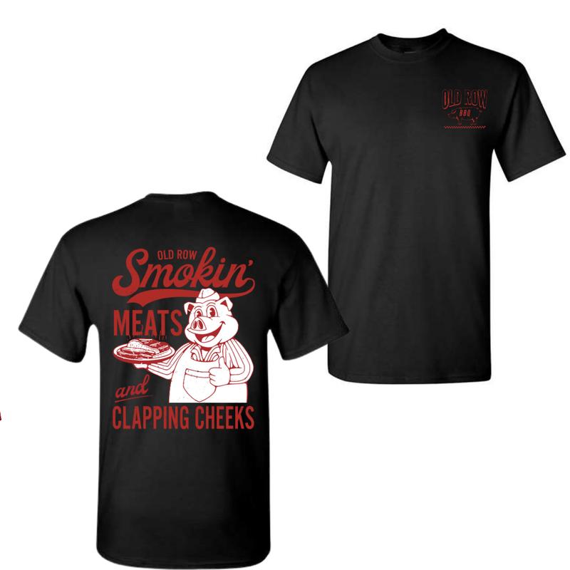 Old Row The Smokin' Meats Graphic 2 Sides Tshirt, Unisex Tshirt For Men, For Women