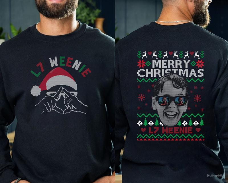 Sandlot L7 Weenie Christmas Tshirt Sweatshirt Hoodie , Sandlot Baseball Movie Graphic shirt, Gift For Baseball Fans, Childhood Memories Gifts