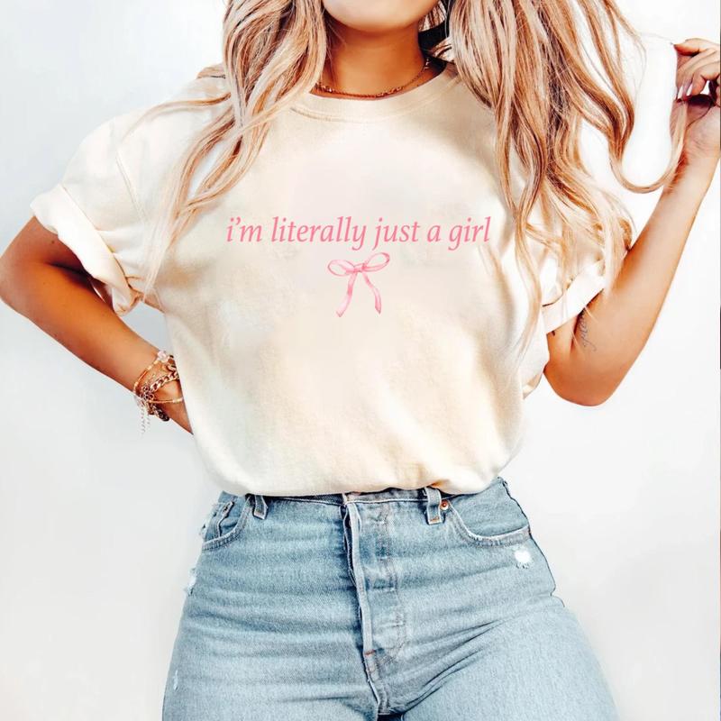I'm Literally Just A Girl Shirt, Girly Girl Shirt, Cute Girl Gifts, Girly Graphic Tee, Funny Girl Gifts, Girl Meme Shirt, Friend Gifts, Sweatshirt, Ho