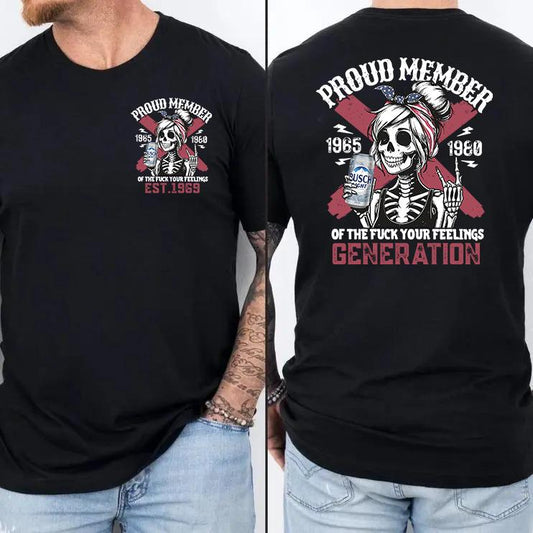 Customize Gen X Beer Shirt Raised On Hose Water & Neglect, Vintage Sarcasm Quote Humor T-Shirt