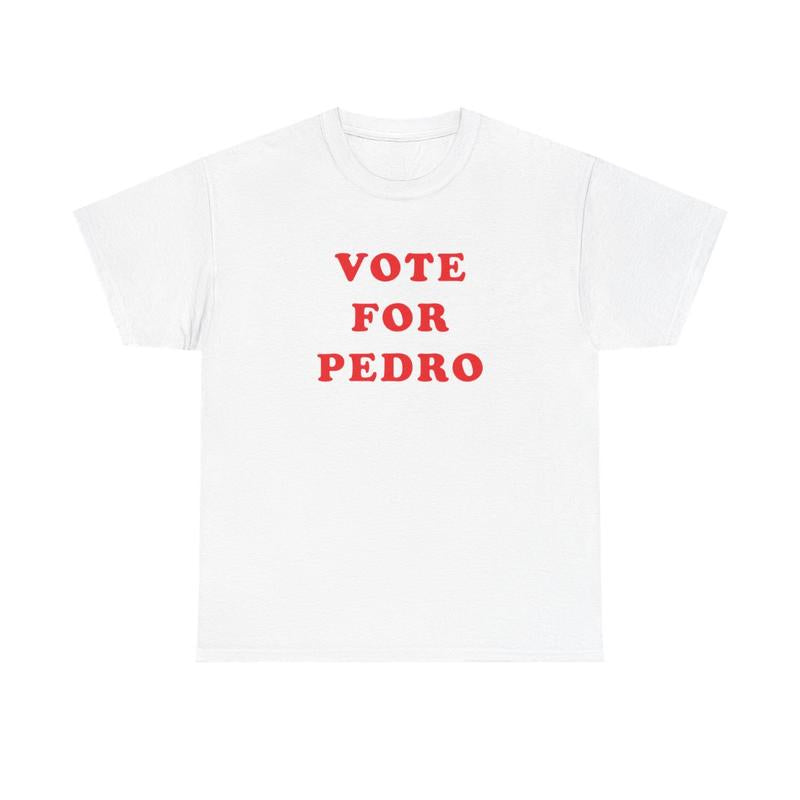 Vote for Pedro Unisex Heavy Cotton Tee - Napoleon Dynamite Shirt - Funny Shirt - Comedy Shirt - Movie Shirt - Gift for Men and Women Casual Classic Me