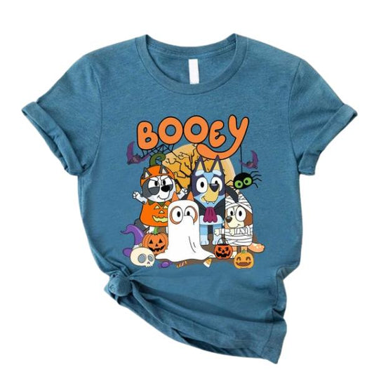 Booey Halloween Shirt, Bl-uey Halloween, Spooky Cartoon T-Shirt_Perfect Tee, Gifts For Boyfriend and Girlfriend T-Shirt