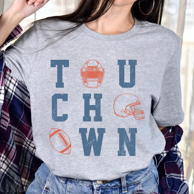 Retro Football Shirt, Touch Down Shirt, Game Day Shirt, Football Mom Shirt, Football Season Tee, Football Tshirt For Women, Fall Football